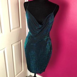Green shimmer dress